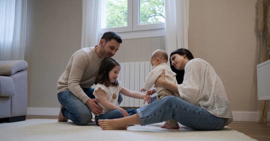 Family enjoying a comfortable indoor environment